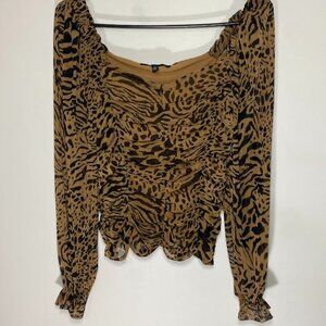 Jane and Delancey Animal Print Blouse